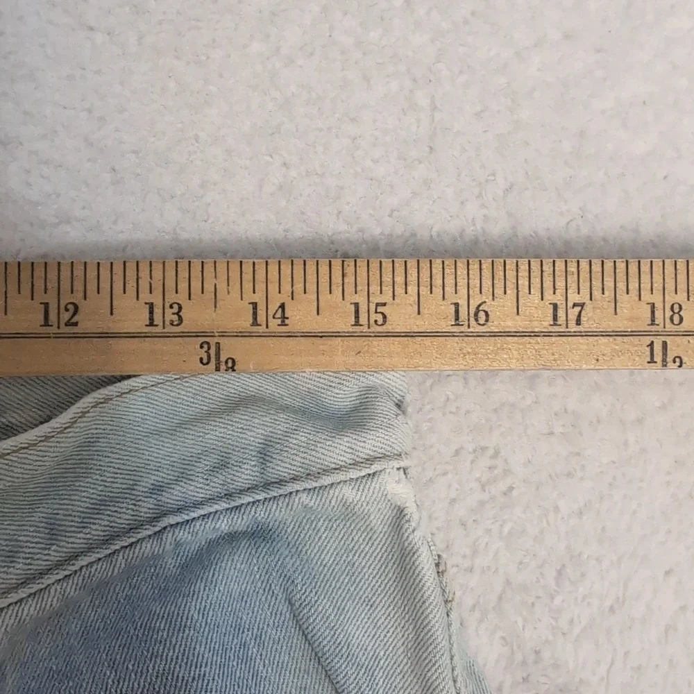 Vintage Levis 550 Jeans Light Blue‎ Acid Wash Custom Pockets '02 33x34 Relaxed